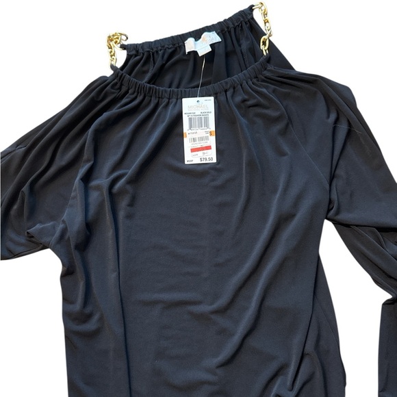 Michael Kors Black Cold Shoulder Top - Picture 5 of 5